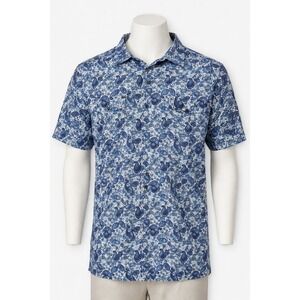 Tattoo Golf Paisley Skull Polo Mens L Blue Bandana Print Golf Aloha Resort